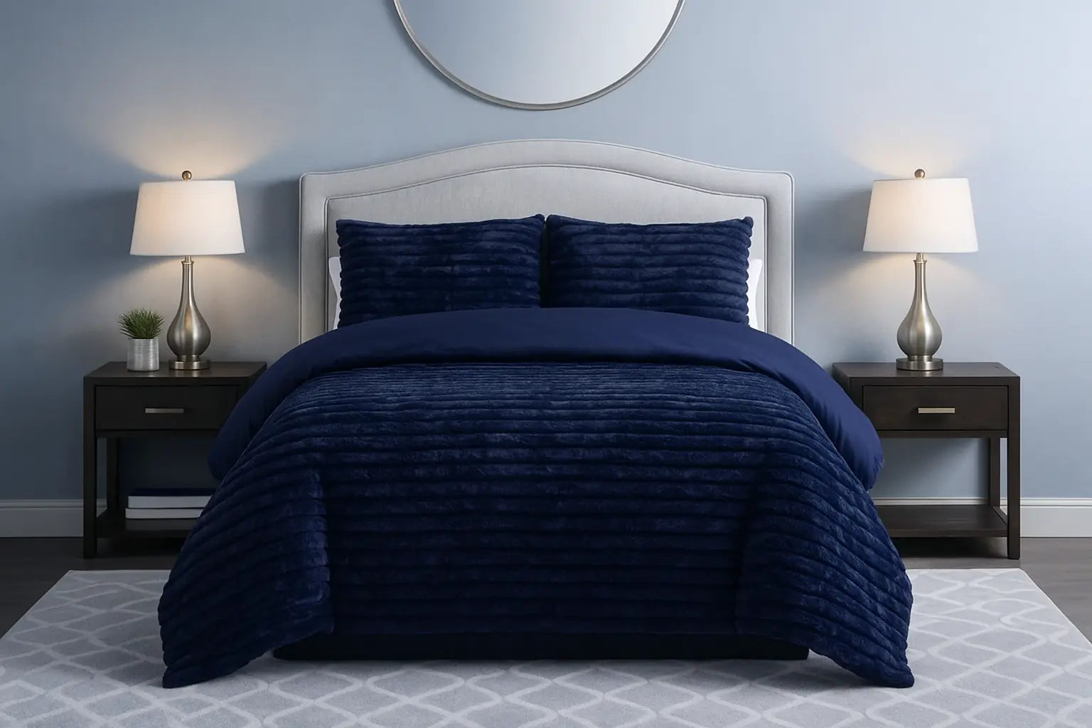 Rabbit Faux Fur Duvet Cover Bedding Set