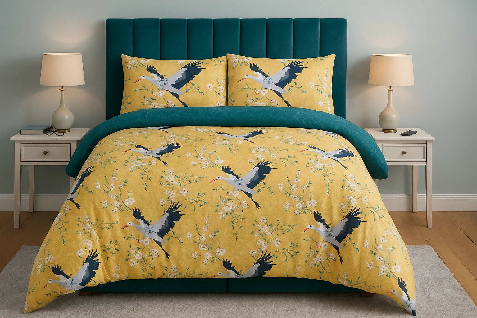 Cranes Duvet Cover Bedding Set