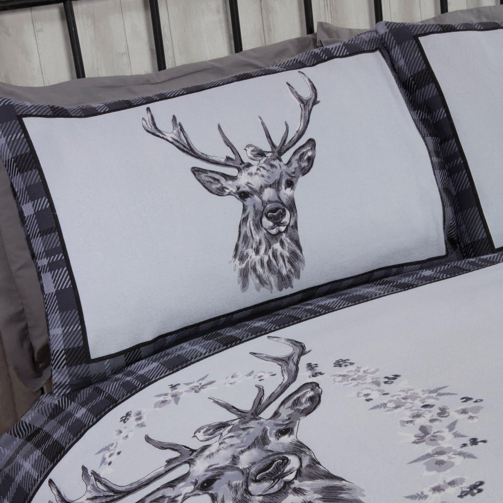 Angus Stag Flannelette Duvet Cover Set