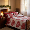 Scandi Heart Flannelette Duvet Cover Set