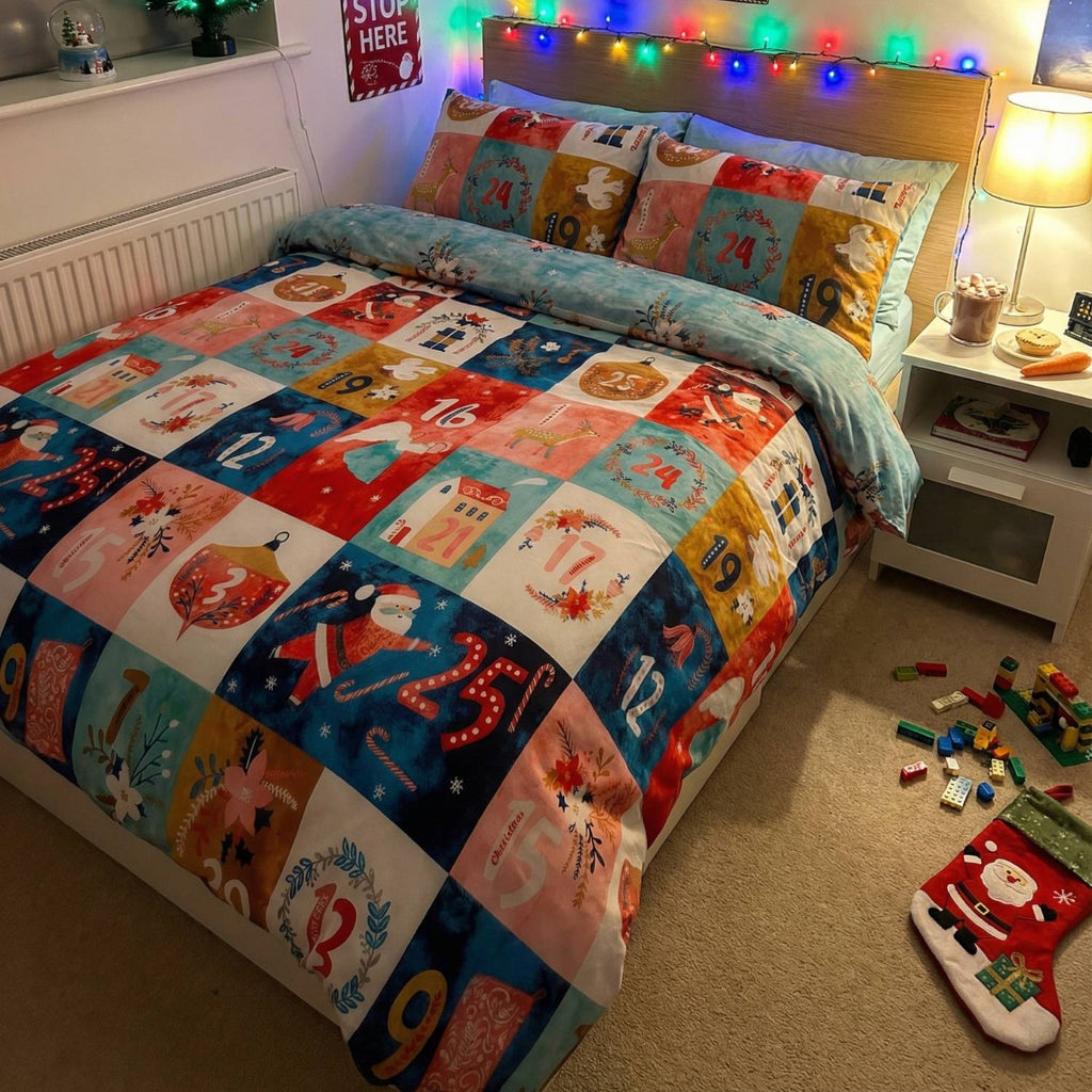 Christmas Advent Calendar Duvet Cover Set