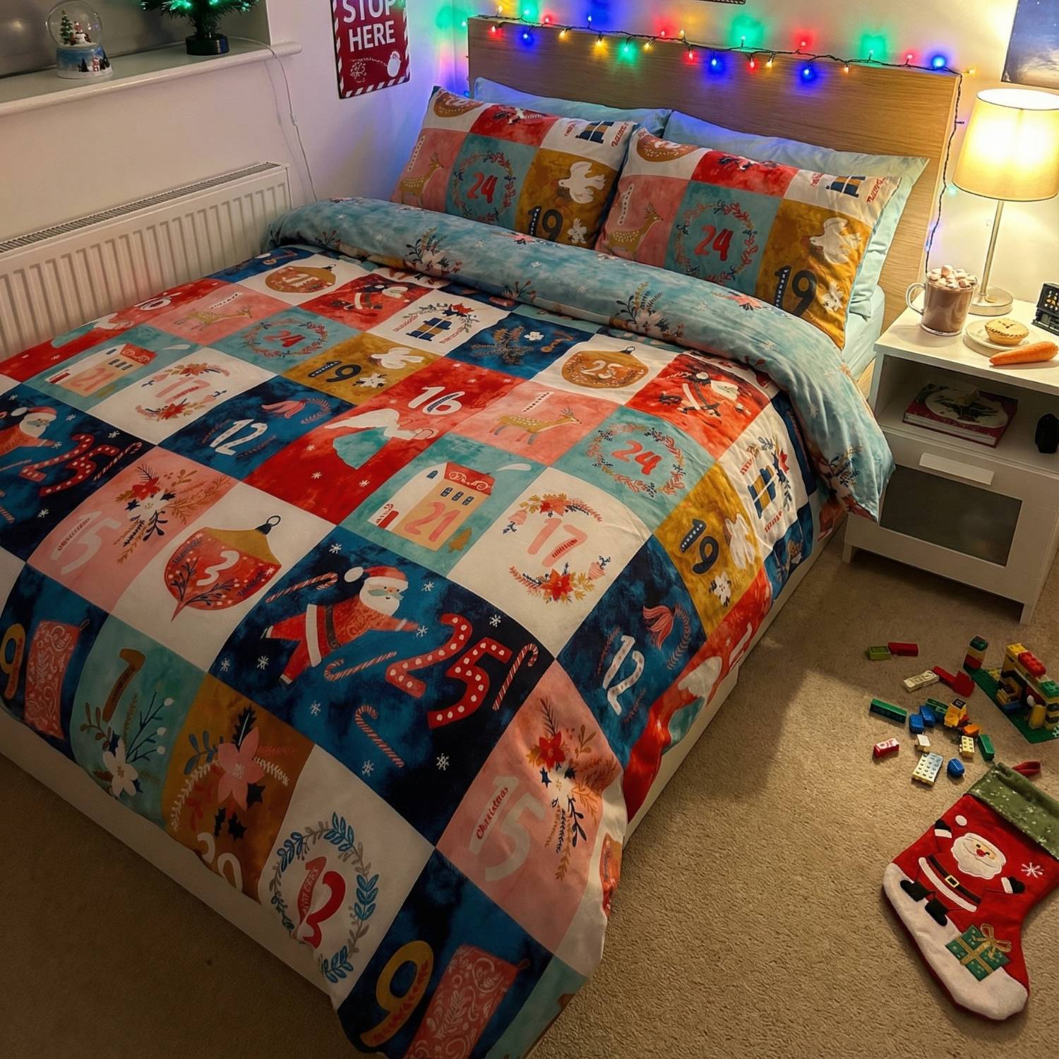 Christmas Advent Calendar Duvet Cover Set
