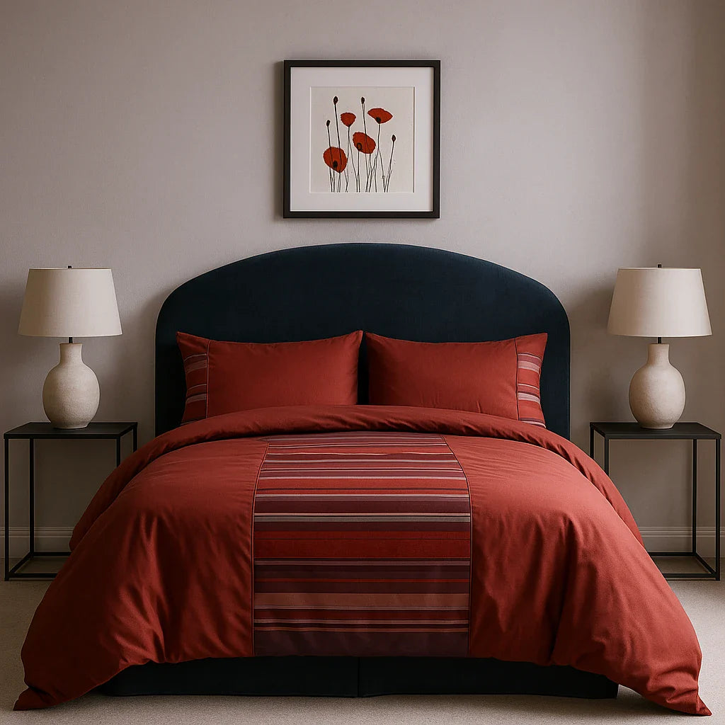 New York Faux Silk Duvet Cover Set