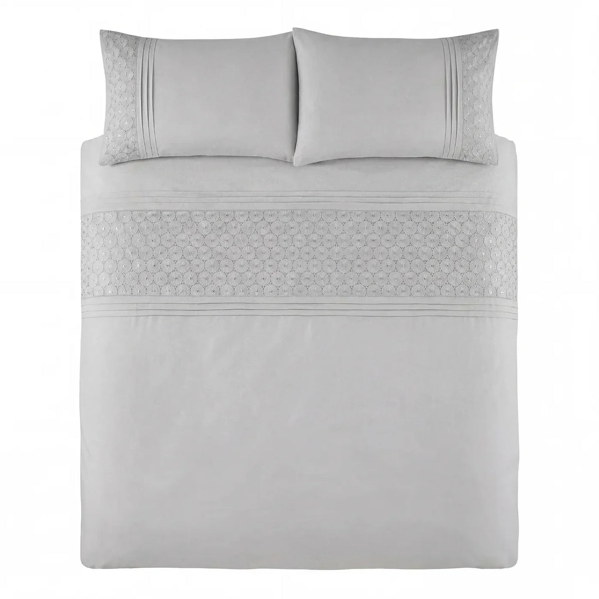 Everdean Duvet Cover Set - Grey