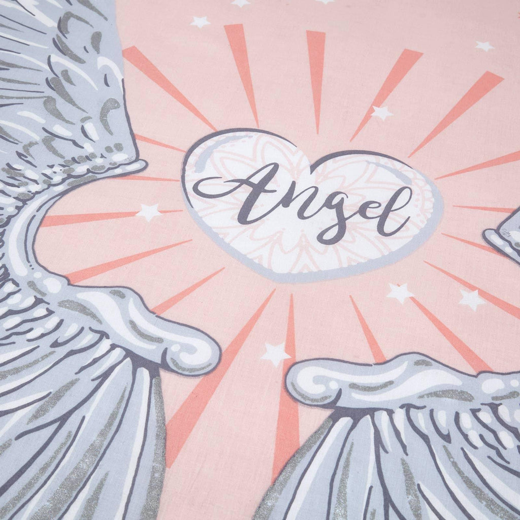 Angel Wings Duvet Cover Set Blush