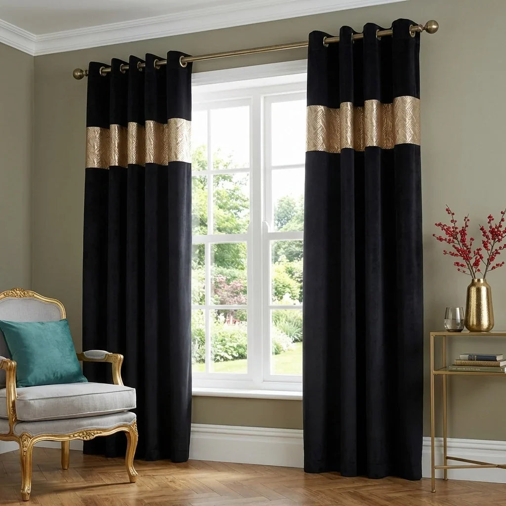 Capri Eyelet Curtains - Gold