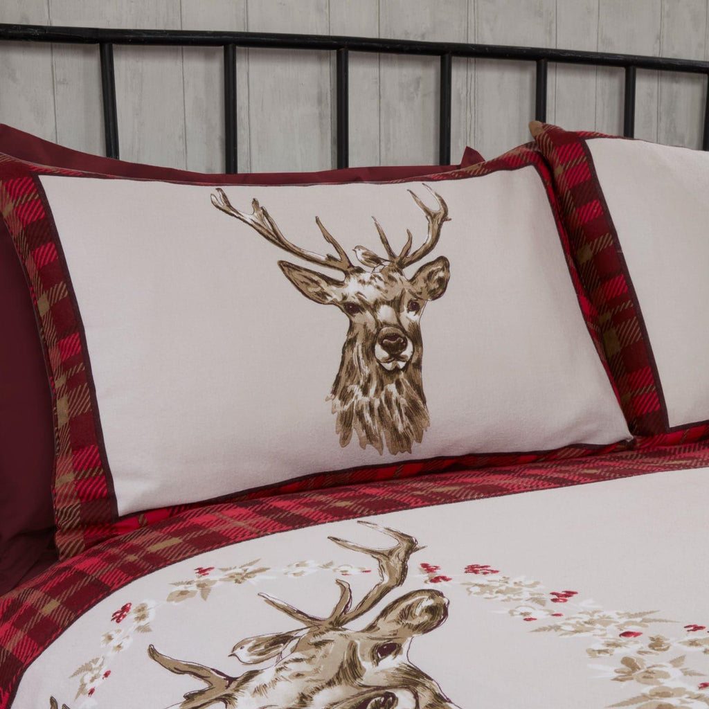 Angus Stag Flannelette Duvet Cover Set