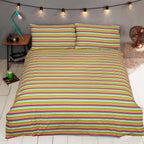 Be Happy Neon Sign Reversible Duvet Cover Set Duvet Cover Rapport   