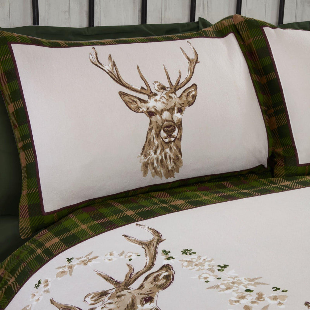Angus Stag Flannelette Duvet Cover Set