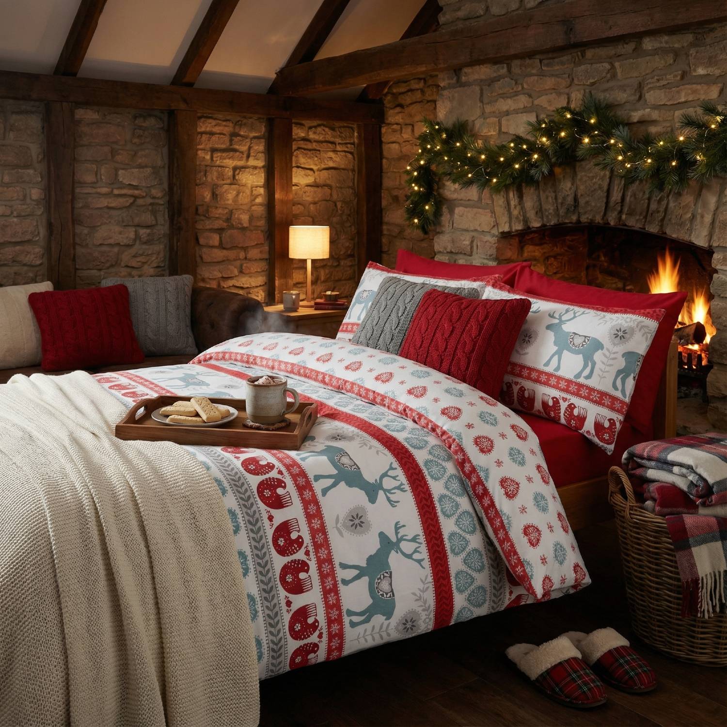 Scandi Flannelette Duvet Cover Set