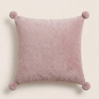 Pom Pom Fleece Cushion Cover Cosy Collection - Pink image 2