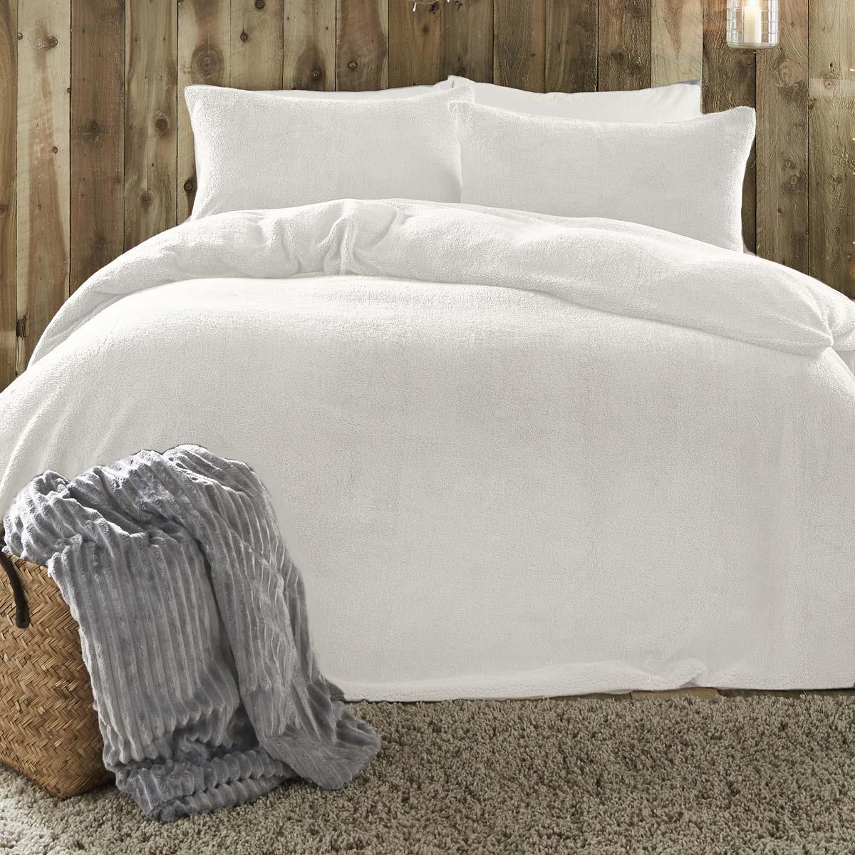 Sherpa Teddy Fleece Duvet Cover Set