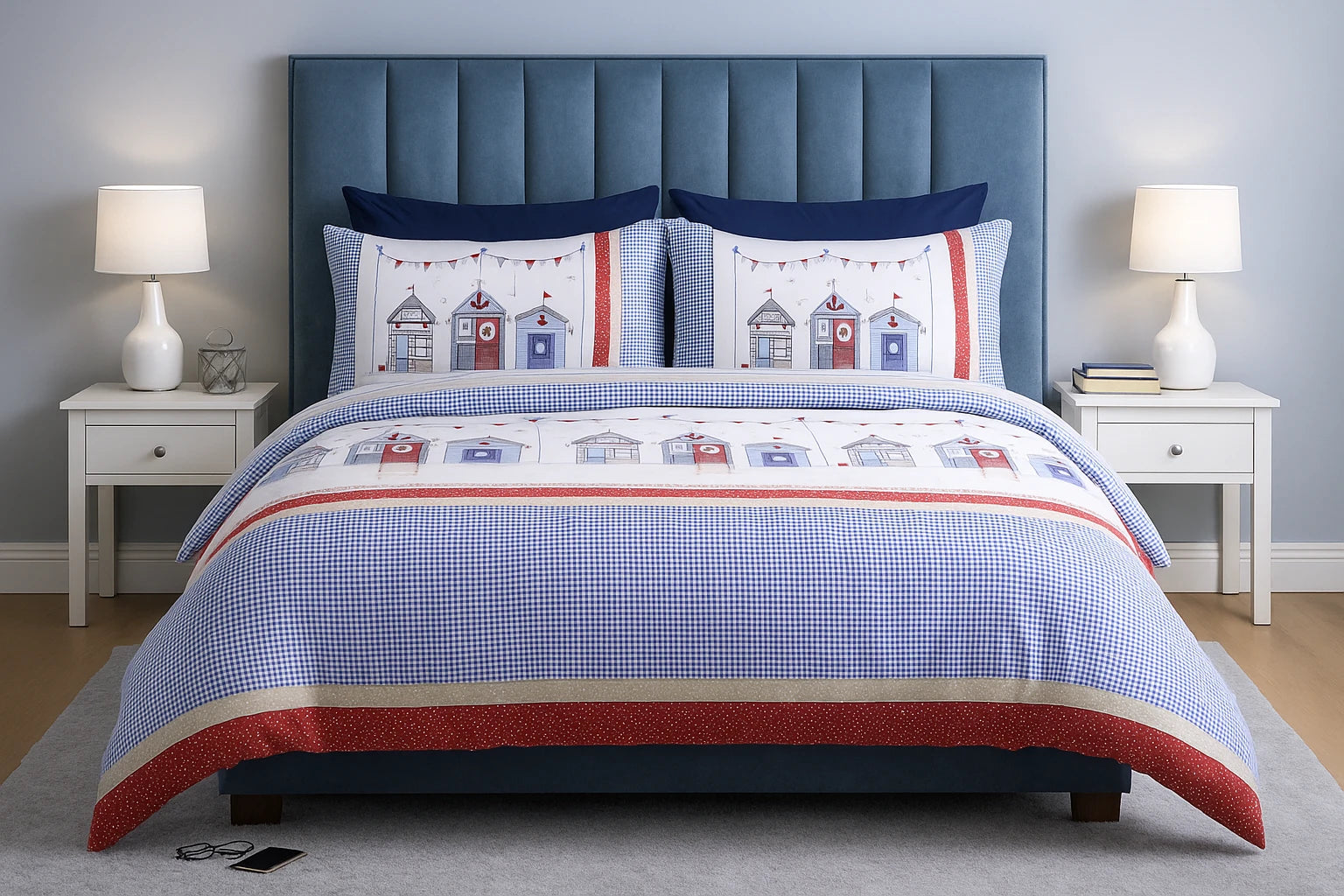 Beach Hut Duvet Cover Bedding Set