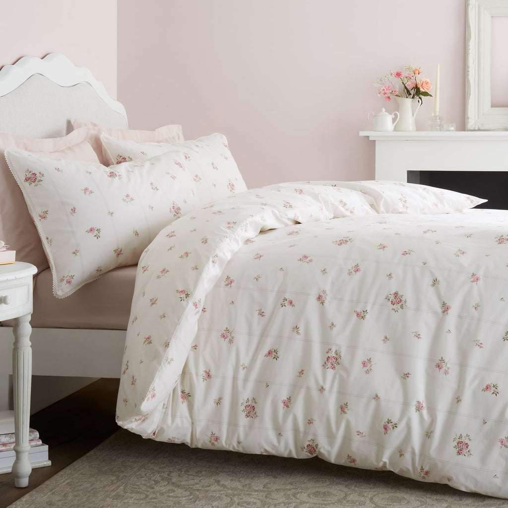 Bianca Fine Linens Vintage Rosebud Lace Duvet Cover Set