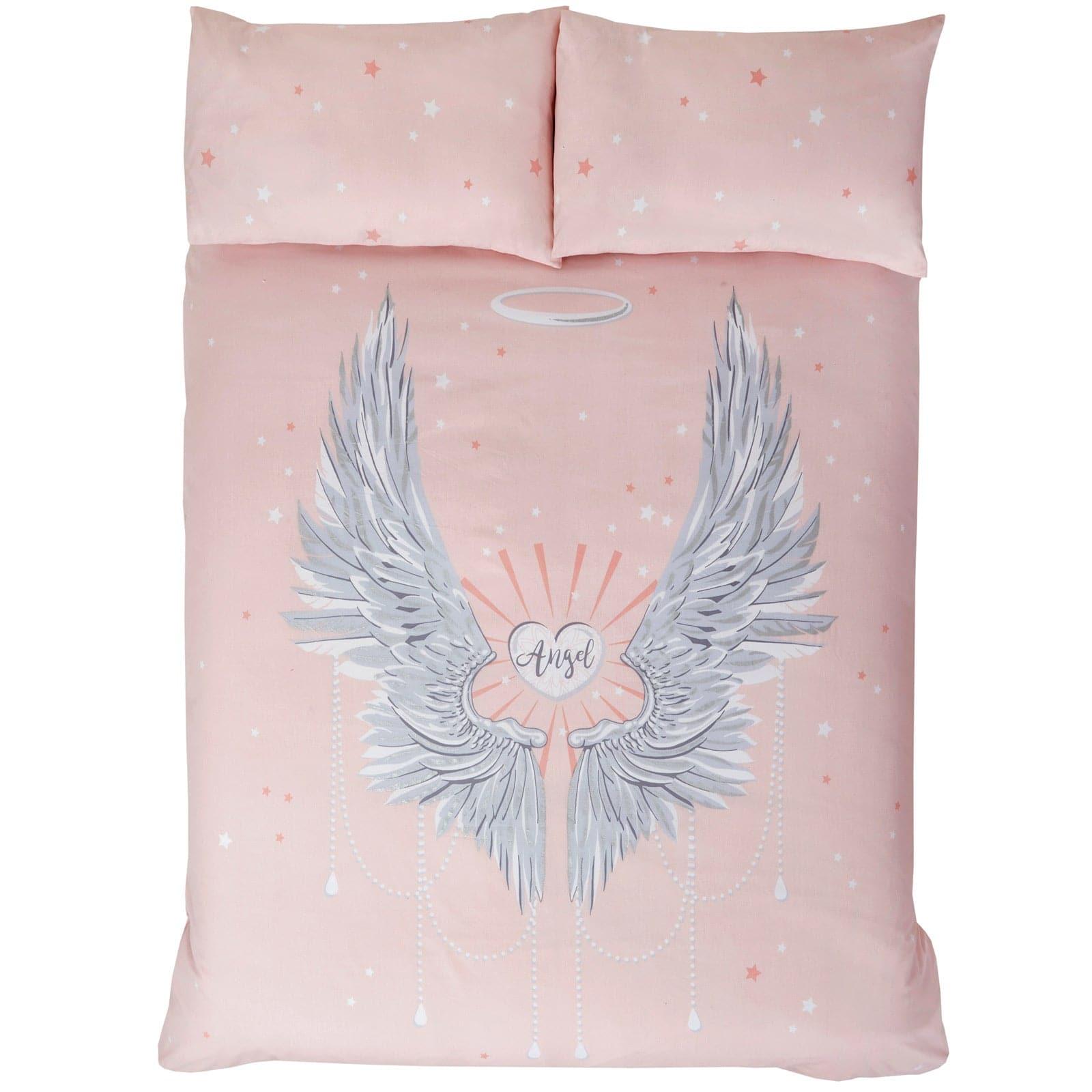 Angel Wings Duvet Cover Set Blush by Rapport Home