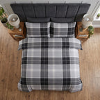 Argyle Silver Grey Duvet Cover Bedding Set 3