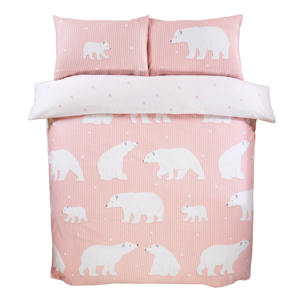 Polar Bear Flannelette Duvet Cover Set