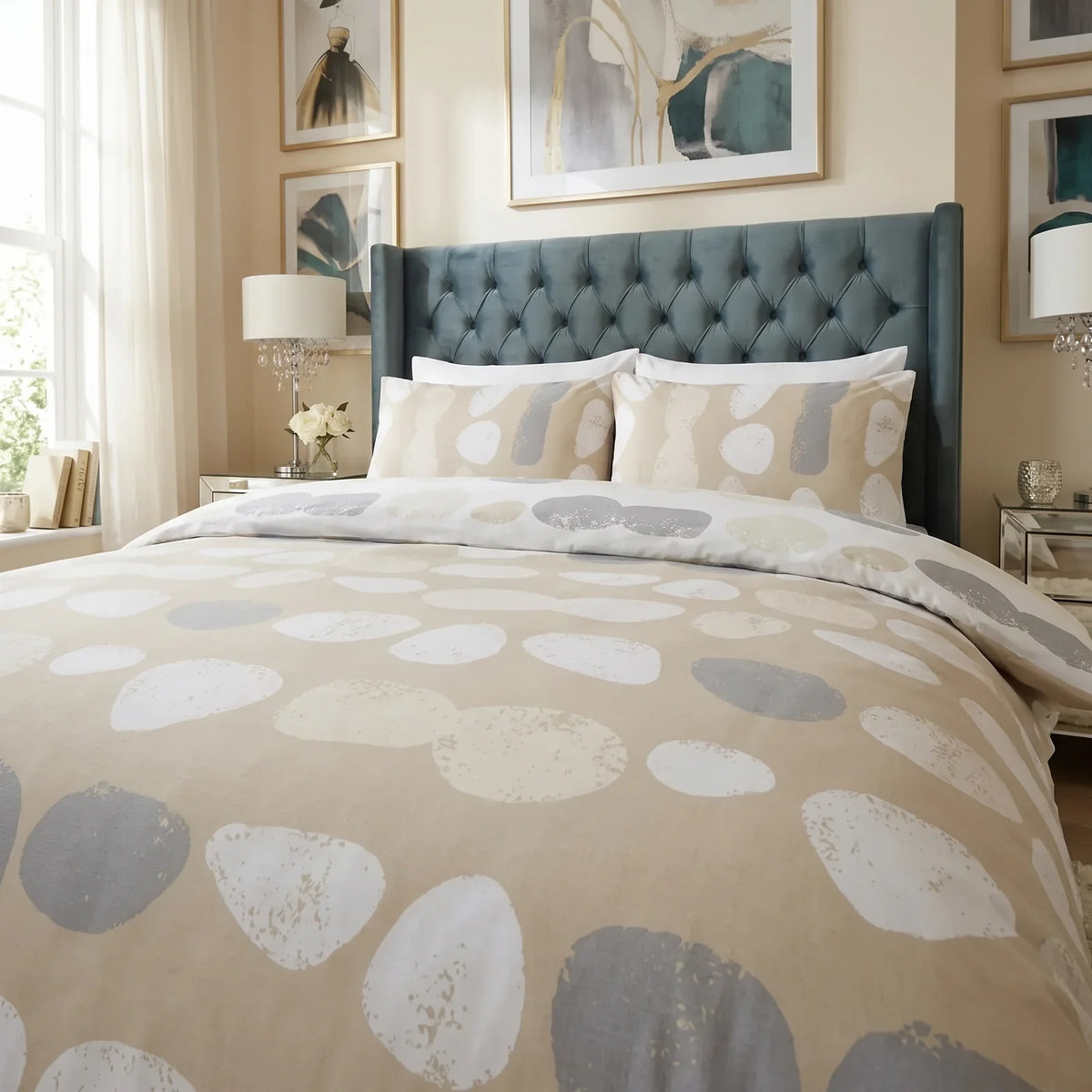 So Soft Truro Natural Duvet Cover Bedding Set 3