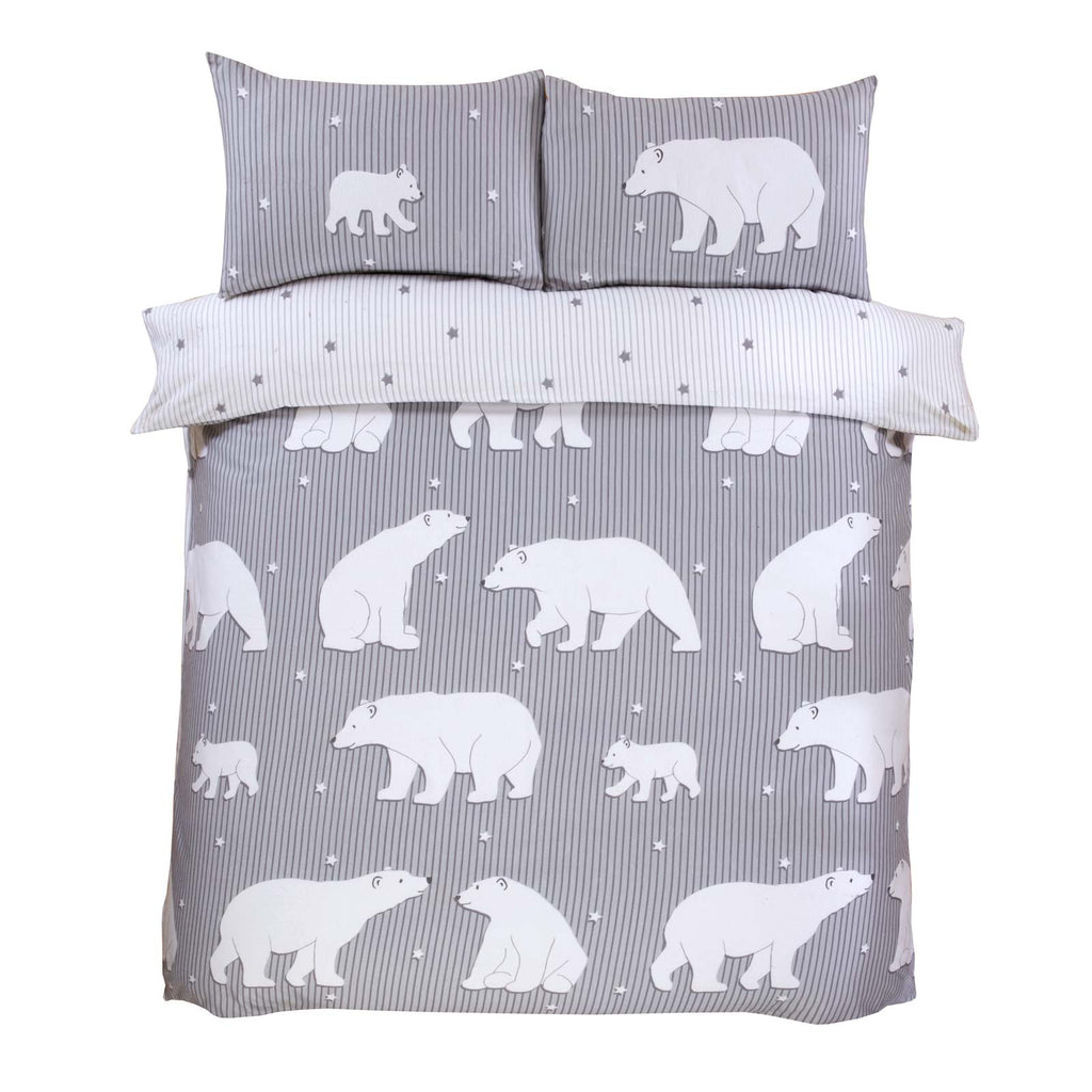 Polar Bear Flannelette Duvet Cover Set