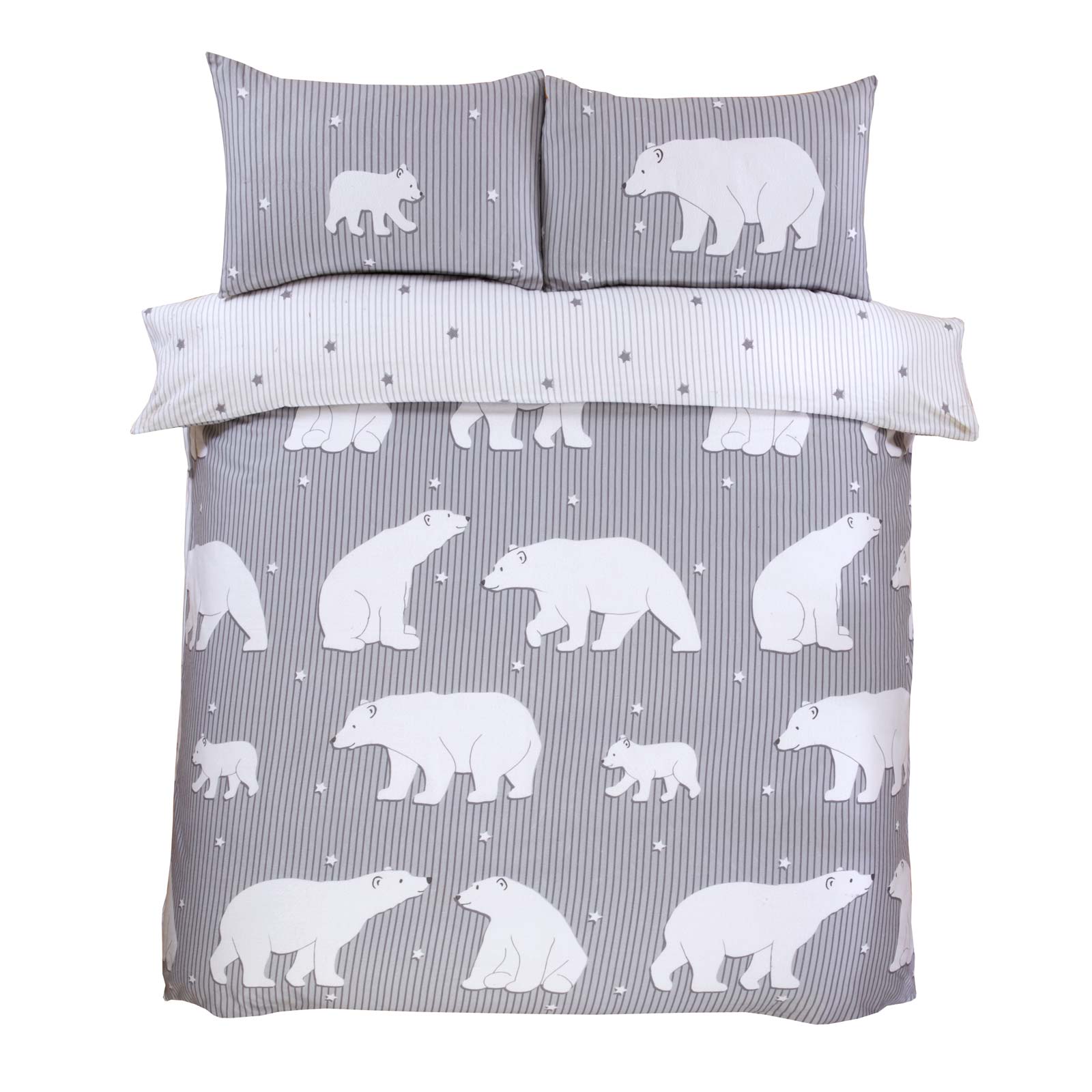 Polar Bear Flannelette Duvet Cover Set