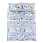 Christmas Winter Town Duvet Cover Set by Rapport Home 2