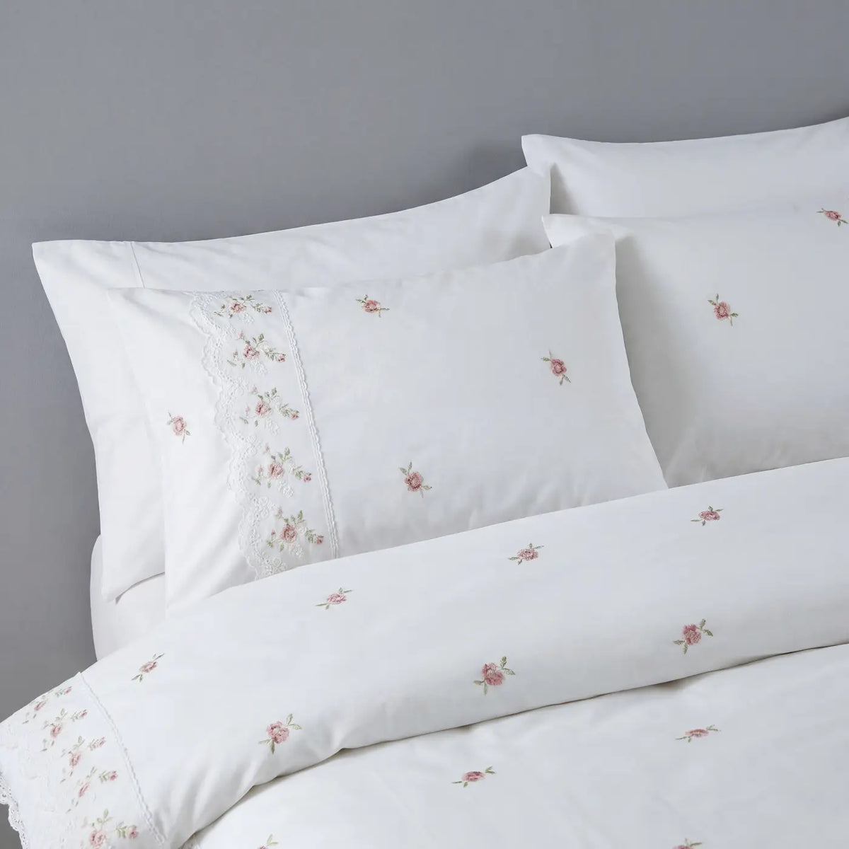 Sophie Embroidered Duvet Cover Set - White image 2