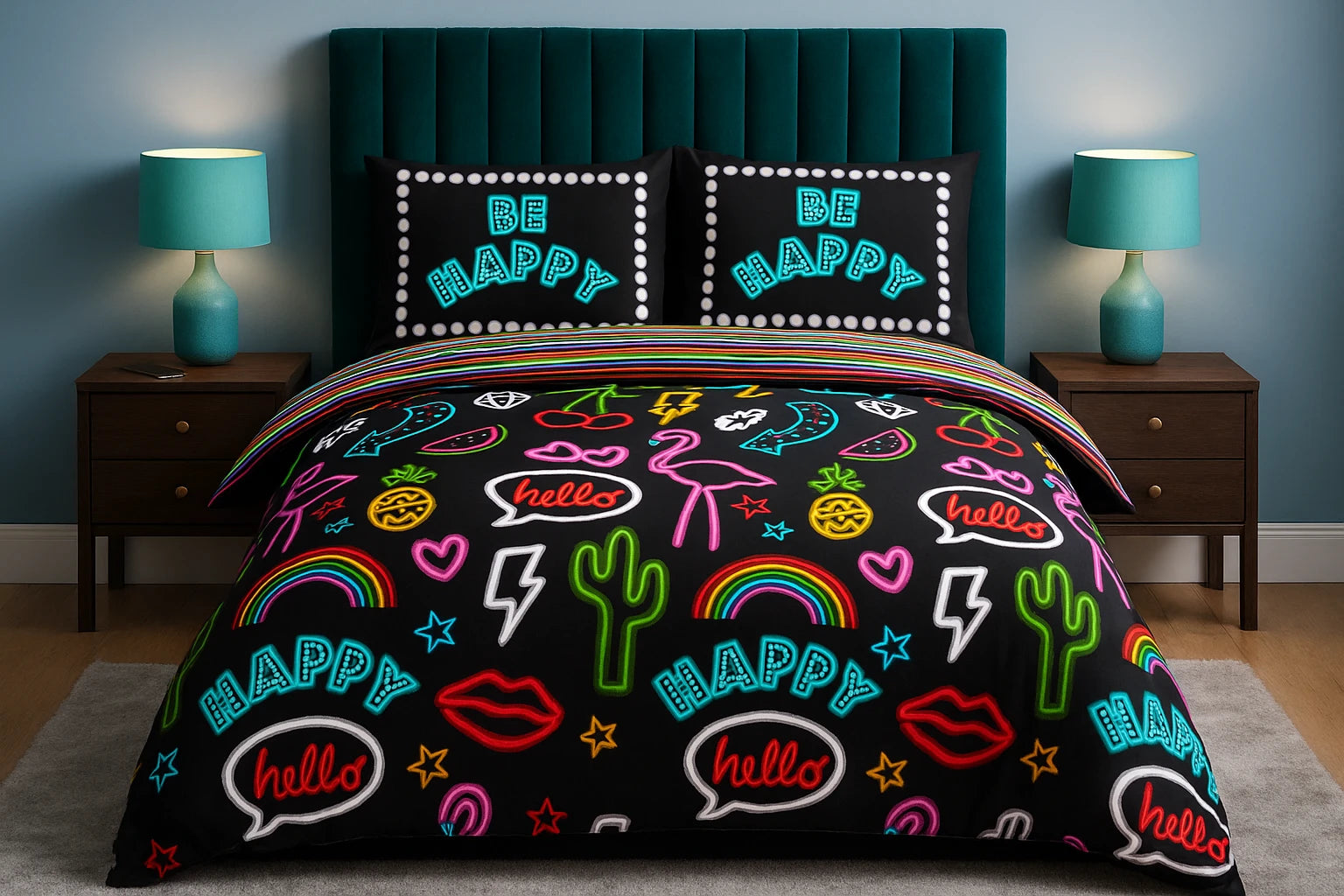 Be Happy Duvet Cover Bedding Set