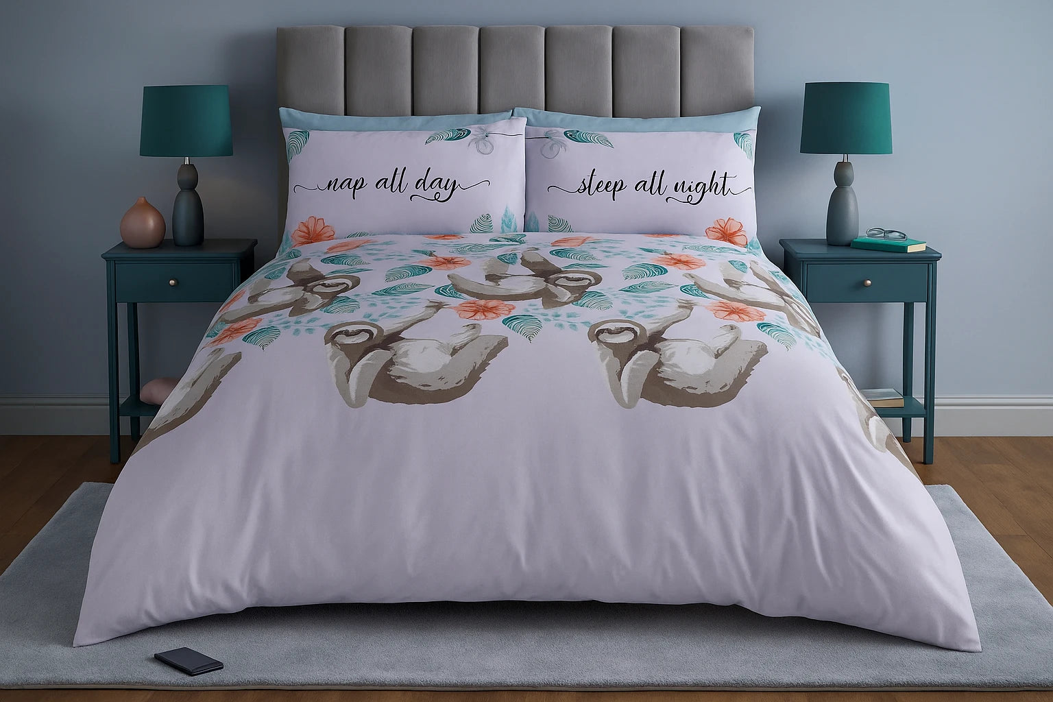 Sloths Duvet Cover Bedding Set