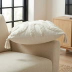 Cabana Tufted 100% Cotton Cream Cushion Cover 43cm x 43cm 4