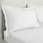 Bianca Fine Linens 200 Thread Count Cotton Percale Pillowcases - 200 Thread Count Percale Oxford Pillowcase Pair White