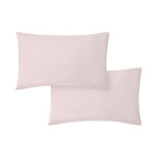 Bianca Fine Linens 200 Thread Count Cotton Percale Pillowcases - 200 Thread Count Percale Standard Pillowcase Pair Blush