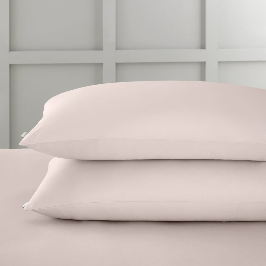 Bianca Fine Linens 400 Thread Count Cotton Sateen Pillowcases - 400 Thread Count Cotton Standard Pillowcase Pair Blush
