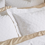 Bianca Fine Linens Waffle Cotton Circle Pillowcases - Waffle Cotton Circle Oxford Pillowcase Pair White