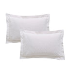 Bianca Fine Linens Waffle Cotton Circle Pillowcases - Waffle Cotton Circle Oxford Pillowcase Pair White
