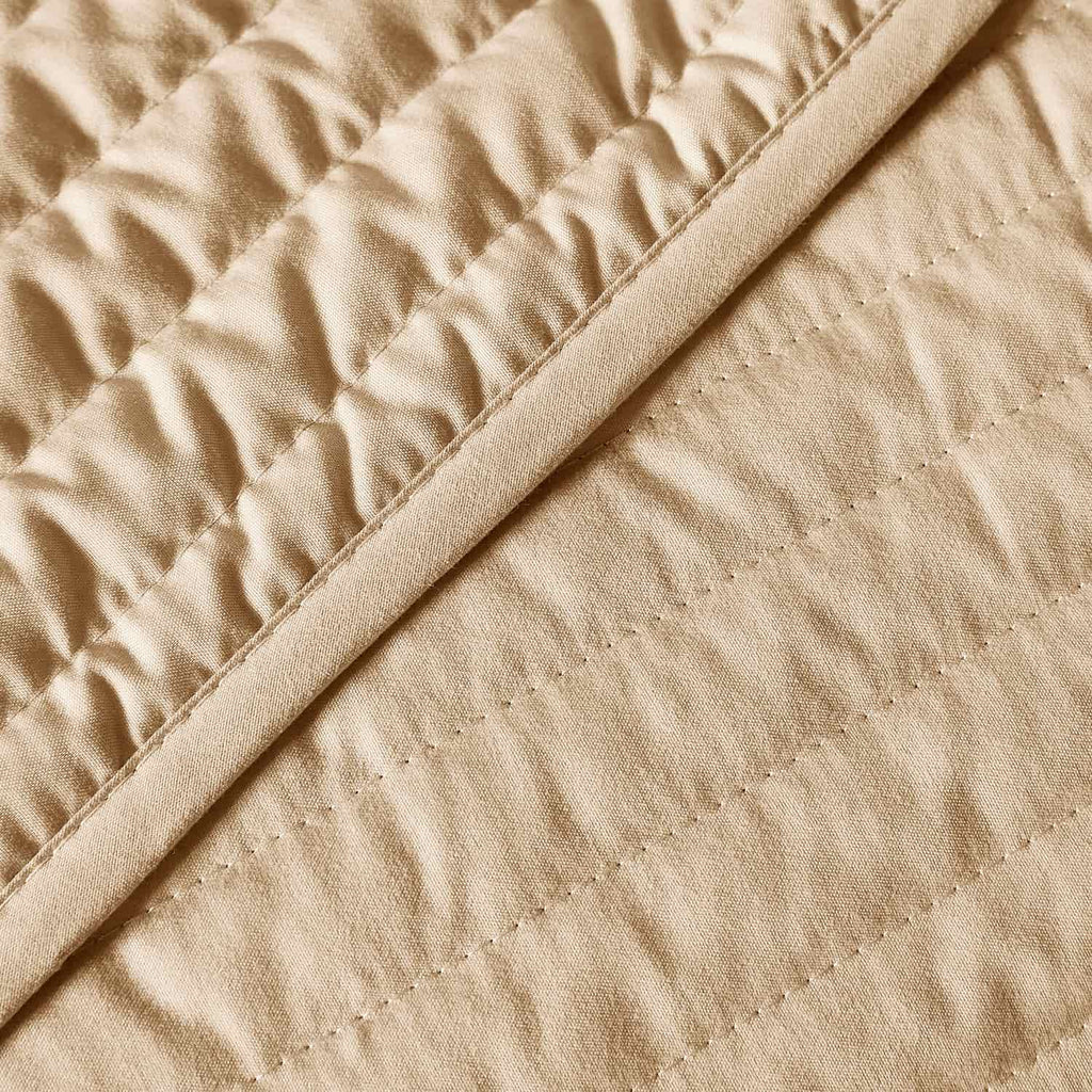 Bianca Fine Linens Quilted Lines Bedspread - Quilted Lines Bedspread Natural