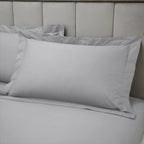 Bianca Fine Linens 180 Thread Count Egyptian Silver Grey 100% Cotton Duvet Cover Bedding Set 3