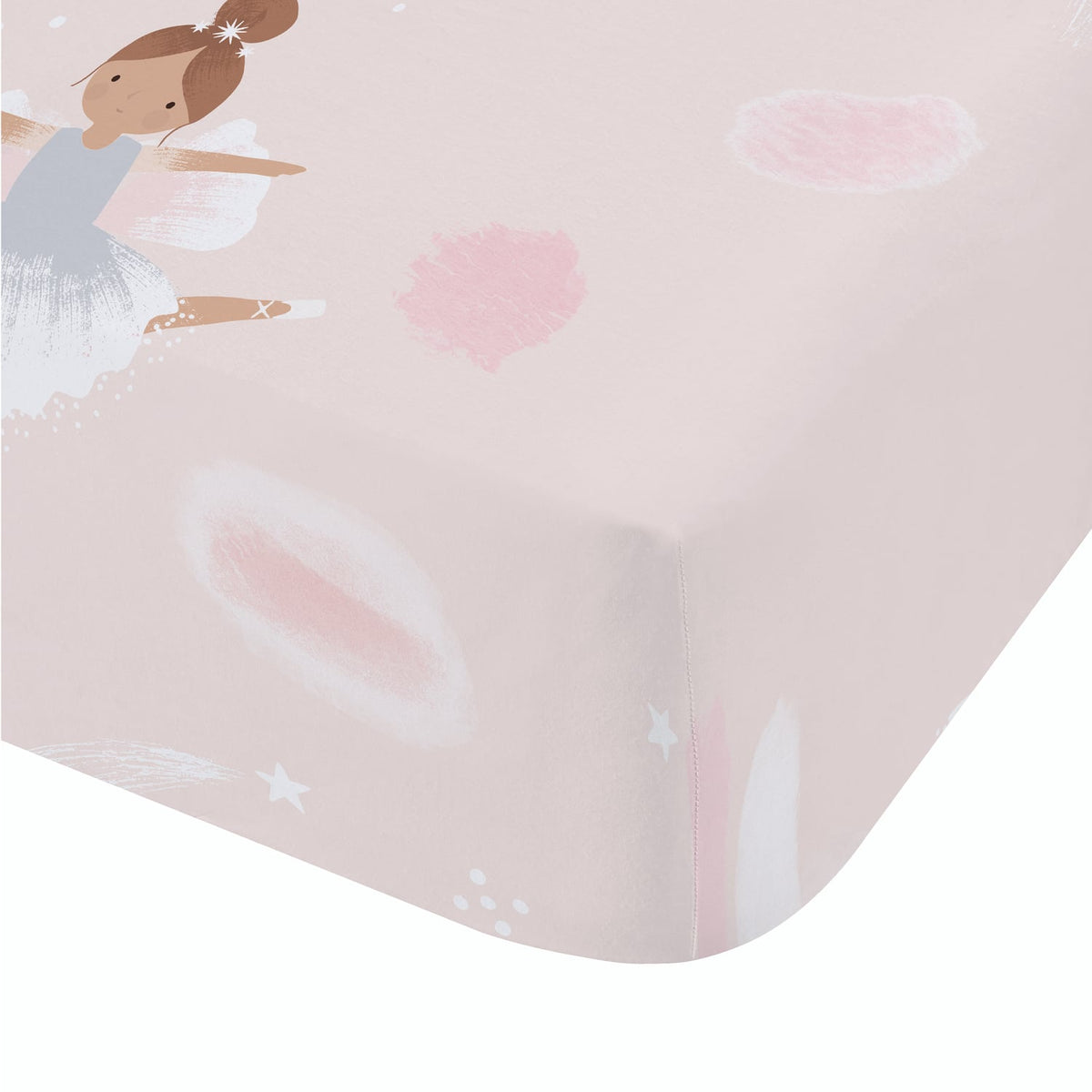 Bianca Balloons Spot Brushed Cotton Flannelette 25cm Deep Fitted Sheet - Dancing Fairies Fitted Sheet