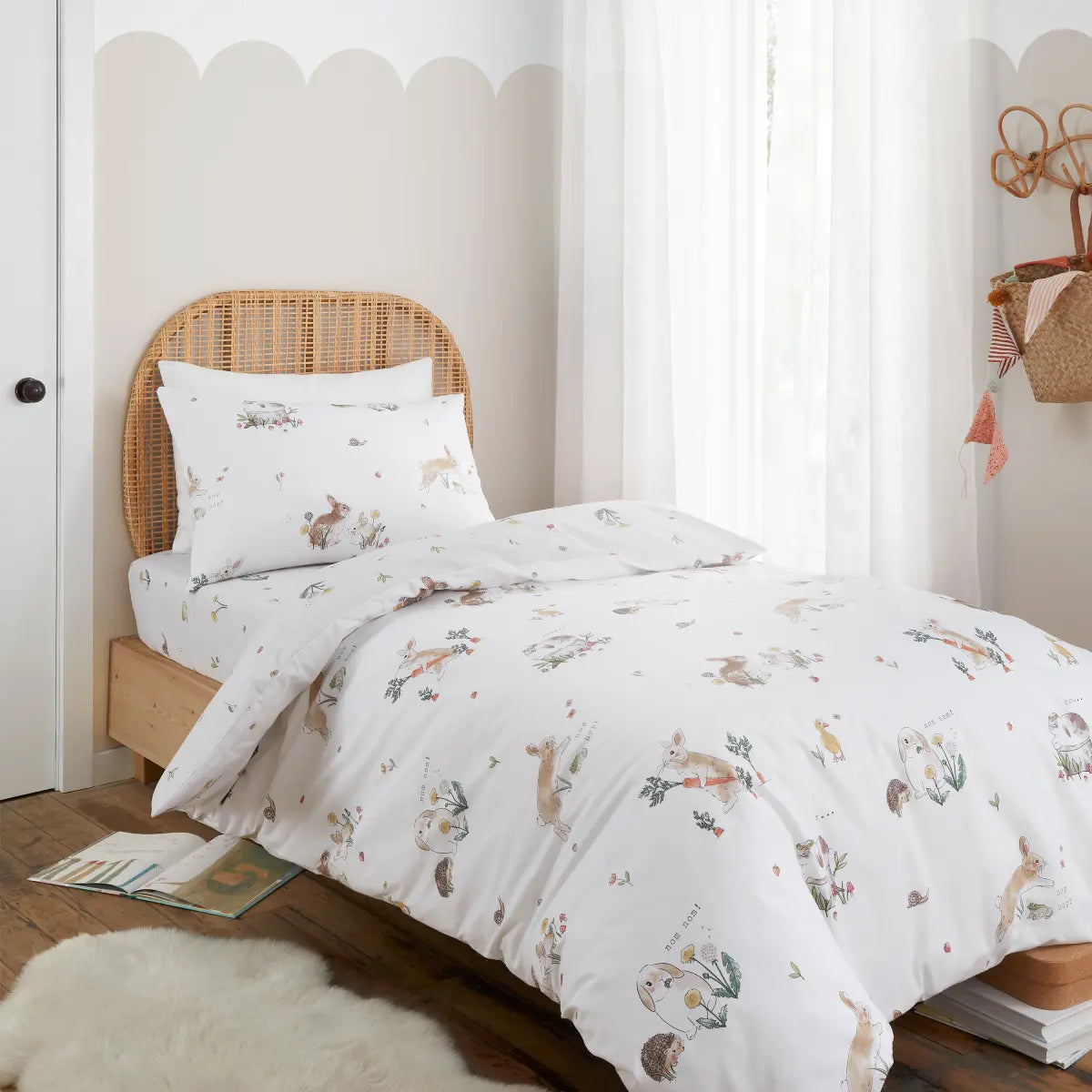 Bianca Bunny Rabbit Friends Cotton Duvet Cover Set
