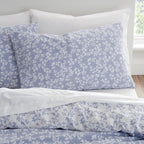 Bianca Fine Linens Shadow Leaves Duvet Cover Set - Shadow Leaves Blue Duvet Set
