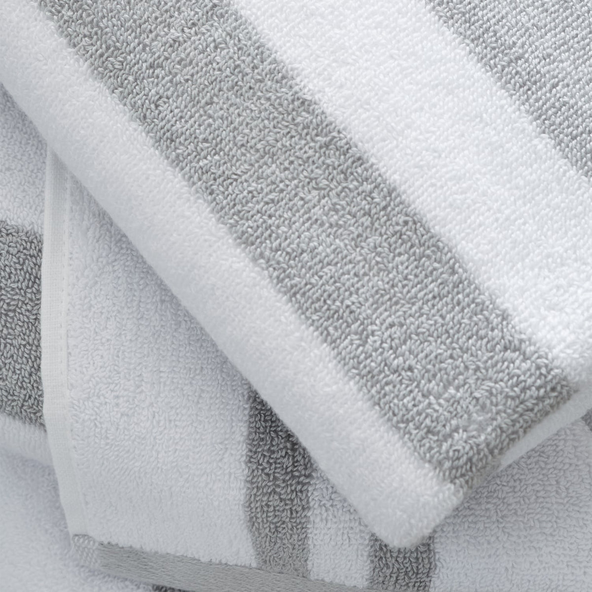 Bianca Reversible Stripe 600gsm Cotton Jacquard Towels - Grey - Reversible Jacquard Grey Towel