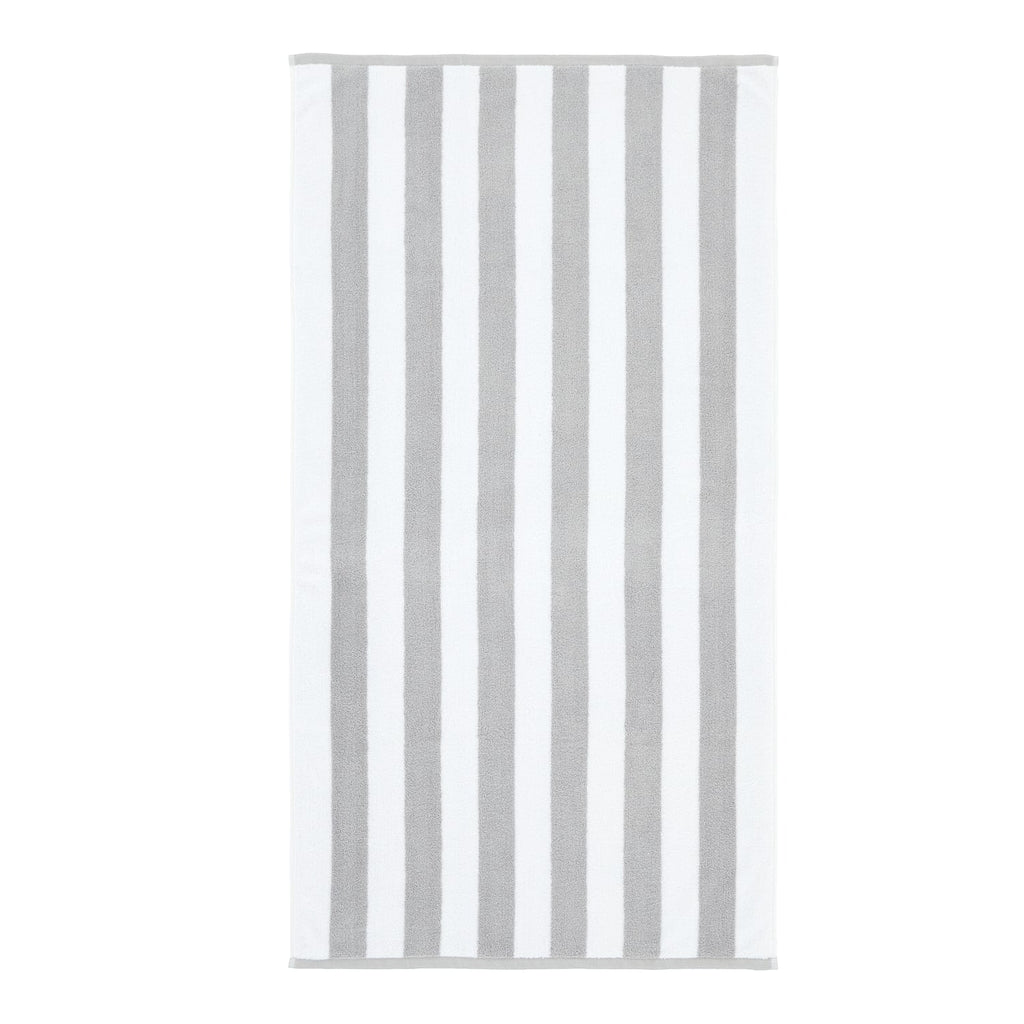 Bianca Reversible Stripe 600gsm Cotton Jacquard Towels - Grey - Reversible Jacquard Grey Towel