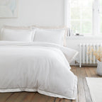 Bianca Fine Linens Oxford Lace Trim Duvet Cover Set