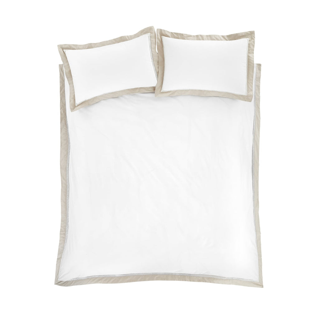 Bianca Fine Linens Oxford Lace Trim Duvet Cover Set - Oxford Lace