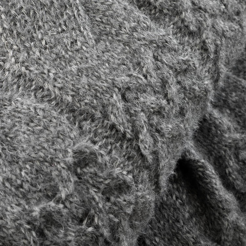 Bianca Cable Knit Cosy Throw 150cm x 200cm - Cable Knit Grey Throw