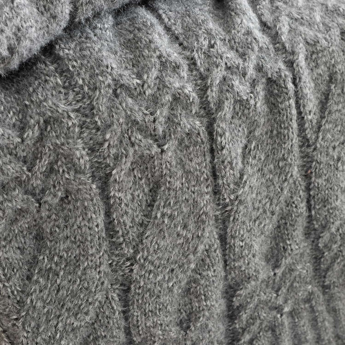 Bianca Cable Knit Cosy Throw 150cm x 200cm - Cable Knit Grey Throw