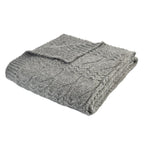 Bianca Cable Knit Cosy Throw 150cm x 200cm - Cable Knit Grey Throw