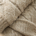 Bianca Cable Knit Cosy Throw 150cm x 200cm - Cable Knit Natural Throw