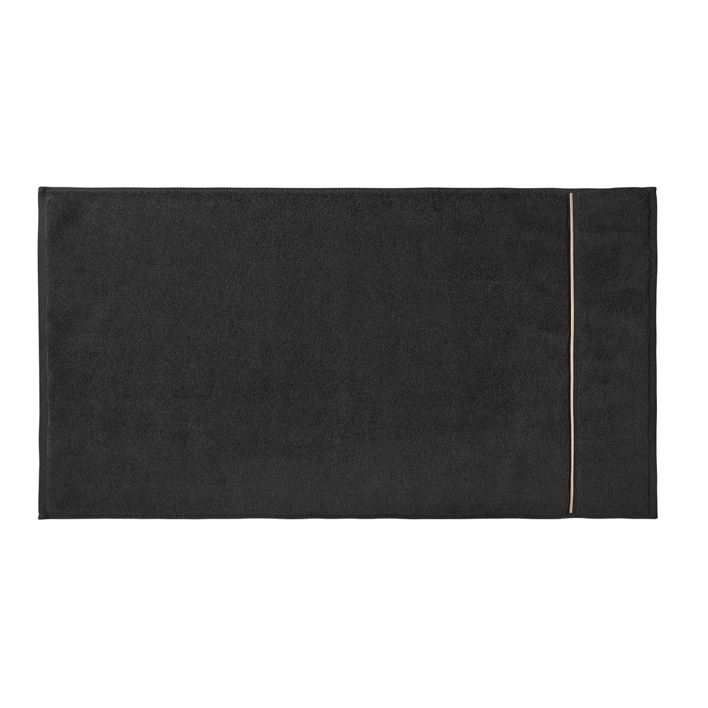 Bianca Zero Twist Satin Stitch 600gsm Cotton Towel - Black - Zero Twist Satin Stitch Group