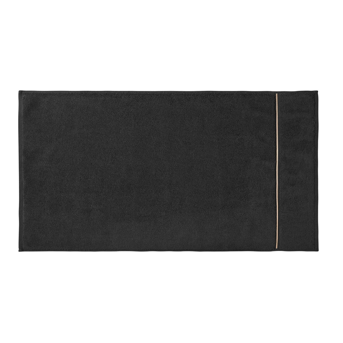 Bianca Zero Twist Satin Stitch 600gsm Cotton Towel - Black - Zero Twist Satin Stitch Group