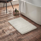 Bianca Aspen Bobble Bath Mat Runner 50cm x 120cm - Aspen Bobble Bath Mat White